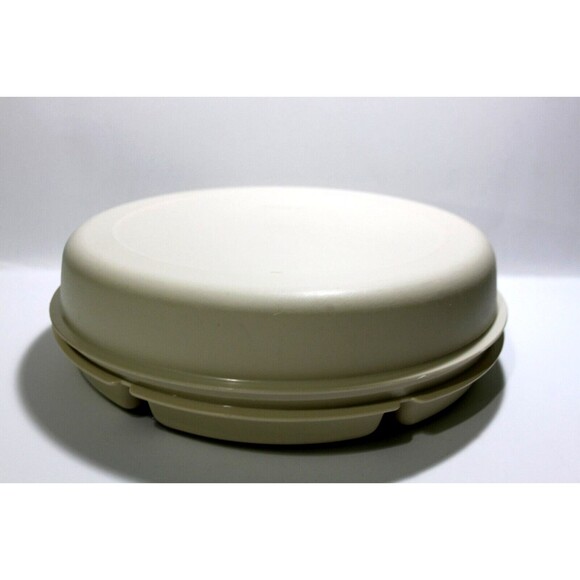 Tupperware Dip Serve Divided Sectioned Chip Veggie Tray With Lid Vintage 1666-1 - Picture 4 of 9